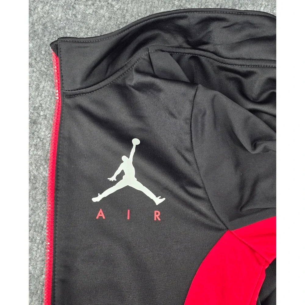 Lot of 2 Boys Full Zip Jackets Sz L 10-12 Black Red Gray Jordan Old Navy School